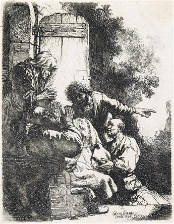 REMBRANDT VAN RIJN Three etchings.